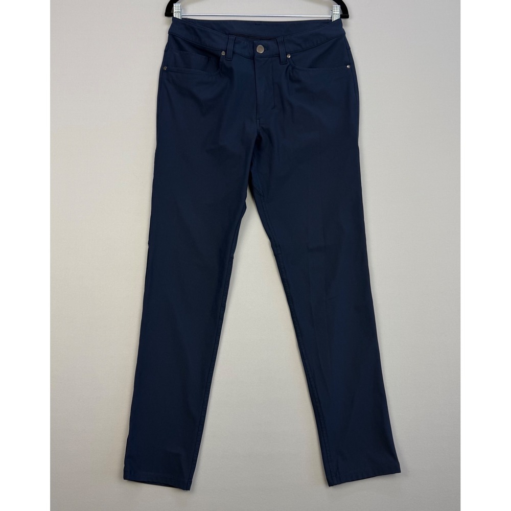 Lululemon ABC Pants Warpstreme Slim Fit True Navy 5-Pocket Trousers Mens Size 30
